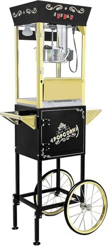 Vintage Popcorn Machine, 16oz Popper Stainless-Steel Kettle & Warming Light, Makes Up to 96 Cups, Ideal for Family Gatherings, Movie Theaters & Amusement Parks, Red in Kuwait