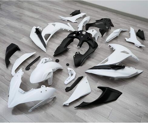 هدية خارجية للدراجة النارية للنينجا، طقم هيكل السيارة SLMOTO ABS يناسب غير مطلي باللون الأبيض والأسود لدراجات KAWASAKI Ninja 250R EX250 2008 2009 2010 2011 2012 in Kuwait