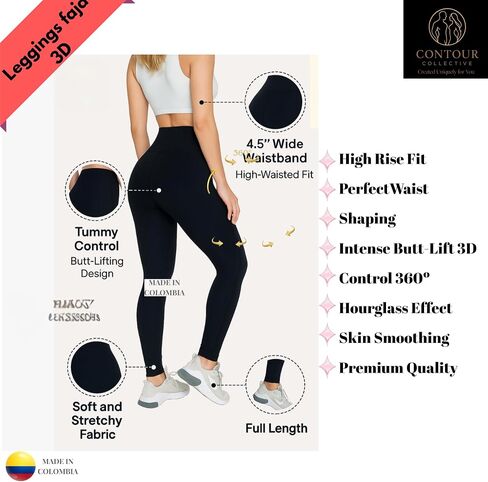 بنطال ضيق للسيدات من CC Leggins عالي الخصر - سروال يوجا للتحكم في رفع المؤخرة - سروال يوجا للتمرين بدون خياطة in Saudi Arabia