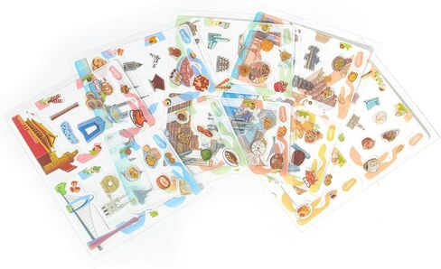 2x3 Mini Film Sticker Frames ، 30pcs ملصقات حدودية أنيقة تناسب Fujifilm Instax Mini Film (54x86mm) ، حدود ملونة لطيفة لـ Polaroid Instax 12 11 90 99 40 41 Se Evo in Kuwait