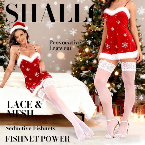 Women's Lace Top Thigh High Sheer Stockings Antiskid Silicone Pantyhose in Saudi Arabia