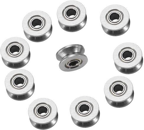 10pc V624ZZ Bearing Steel Sealed Ball Bearings V Groove Ball Bearing Pulley 4x13x6mm/0.15"x 0.51"x 0.23" in Saudi Arabia