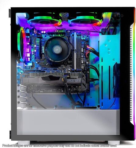 Skytech Chronos Gaming PC سطح مكتب ، Ryzen 7 7700 3.8 GHz (5.3 جيجا هرتز Boost) ، AMD RX 9070 XT 16GB GDDR6 ، 2TB Gen4 NVME SSD ، 32GB DDR5 RAM 6000 RGB ، 850W GOLD ATX 3.0 PSU ، WI-FI ، WIN 11 in Saudi Arabia