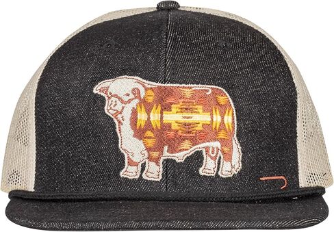 قبعة Lazy J Ranch Apache Hereford Bull Classic Trucker Rope - قبعات ريفية للجنسين قابلة للتعديل in Kuwait