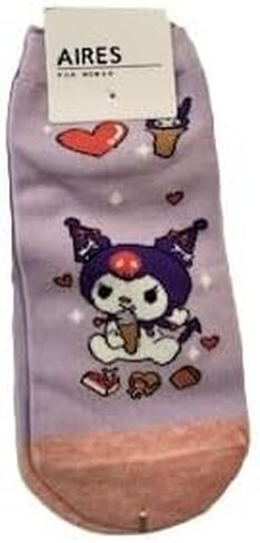 Women's Kawaii Cartoon Character Ankle Socks, Cute Design, 4 Pack in Saudi Arabia