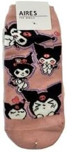 Women's Kawaii Cartoon Character Ankle Socks, Cute Design, 4 Pack in Saudi Arabia