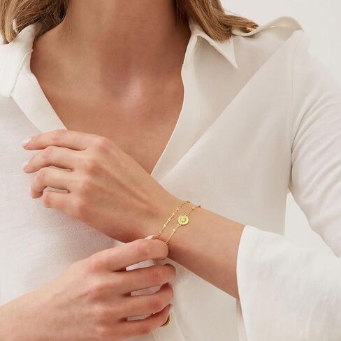 18K Gold Evil Eye Bracelets for Women 5A Cubic Zirconia Eye Adjustable Link Bracelets Protection Jewelry Gift with Card for Mother's Day Christmas in Saudi Arabia