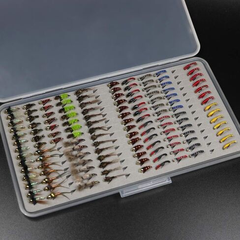 70 PCS Fly Flying Flies Kit Plantable Hand-luded Scud Popper Streamer Flies with box for trout bass salmon fishing fishing in Kuwait