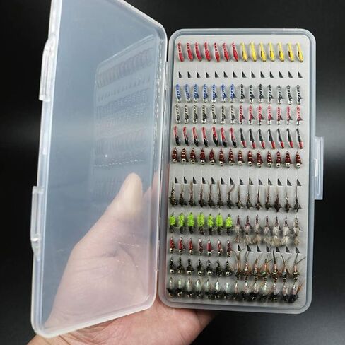70 PCS Fly Flying Flies Kit Plantable Hand-luded Scud Popper Streamer Flies with box for trout bass salmon fishing fishing in Kuwait