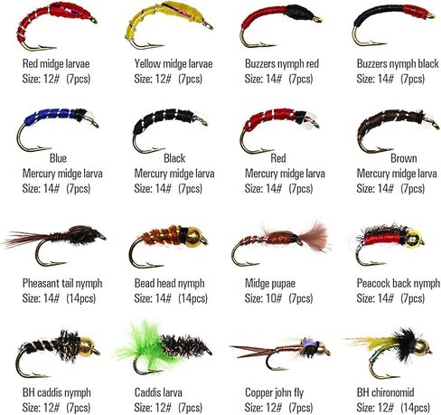 70 PCS Fly Flying Flies Kit Plantable Hand-luded Scud Popper Streamer Flies with box for trout bass salmon fishing fishing in Kuwait