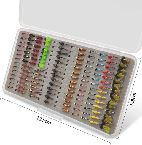 70 PCS Fly Flying Flies Kit Plantable Hand-luded Scud Popper Streamer Flies with box for trout bass salmon fishing fishing in Kuwait