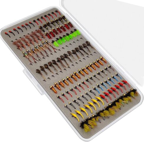 70 PCS Fly Flying Flies Kit Plantable Hand-luded Scud Popper Streamer Flies with box for trout bass salmon fishing fishing in Kuwait