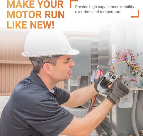 مكثف Canamax 40+10 فائق التوهج/MFD 50/60 هرتز 370-440 فولت تيار متردد - بديل لتشغيل محرك التيار المتردد أو تشغيل المروحة ومكيف الهواء البارد أو المضخة الحرارية - يستبدل C34010 C34010R 12246 100335-50 in Kuwait