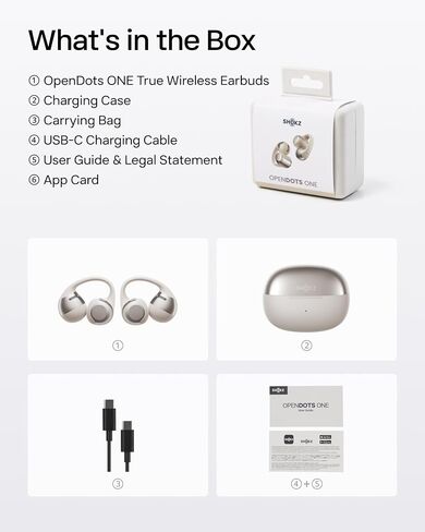 SHOKZ OpenDots ONE Open-Ear Clip-On Bluetooth Earbuds, Pink, Dolby Audio in Kuwait