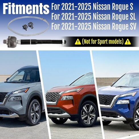 نهاية قضيب الربط الداخلي الأمامي من الفولاذ الكربوني الفاخر لسيارة Nissan Rogue S/SL/SV (ليست رياضية) 2021-2025 | ملاءمة مباشرة لليسار/اليمين in Kuwait