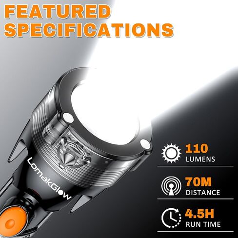 6-in-1 Multifunctional Emergency Tool, Flashlight with CO Detector, Window Breaker, Seat Belt Cutter, Red/White LED Warning Light, and Flashlight for Automotive Rescue Tool in Kuwait