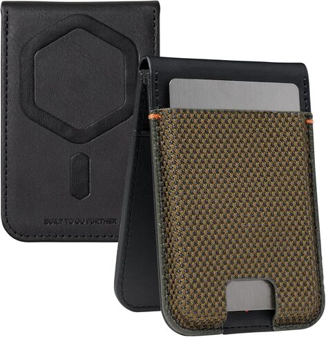 URBAN ARMOR GEAR UAG Slim Wallet Kevlar Black 6 Cards Holder with Kickstand RFID Blocking, Metropolis Magnetic Wallet Compatible with MagSafe for iPhone, Galaxy in Kuwait