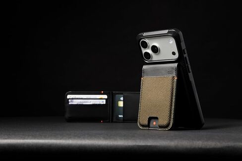 URBAN ARMOR GEAR UAG Slim Wallet Kevlar Black 6 Cards Holder with Kickstand RFID Blocking, Metropolis Magnetic Wallet Compatible with MagSafe for iPhone, Galaxy in Kuwait