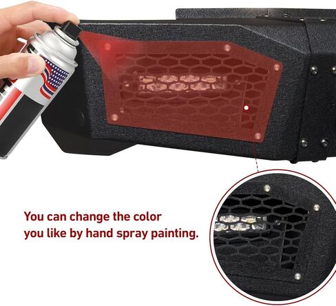 المصد الخلفي متوافق مع 2007-2013 شيفروليه سيلفرادو 1500 وجي إم سي سييرا مع فتحة تركيب مستشعر و4 مصابيح ألومنيوم و2 × 4.75 T حلقات على شكل حرف D in Kuwait