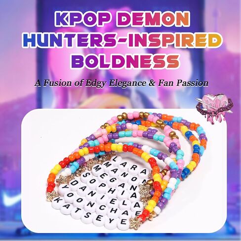 مجموعة أساور AICase For Blackpink Merch 4 قطع مصنوعة يدويًا باللون الأسود والوردي أساور الصداقة الكورية البوب ​​ميرش هدايا الحفلات الموسيقية للنساء والرجال in Kuwait