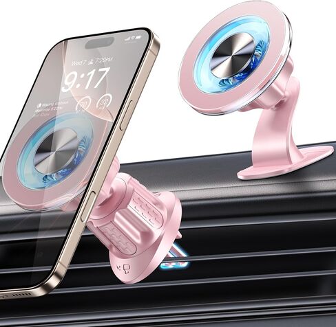 للحصول على حامل هاتف Magsafe Magnetic Matter للسيارة [2025 تم ترقية مغناطيس 22x وحملات الهواتف المزدوجة] in Kuwait