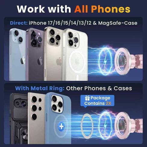للحصول على حامل هاتف Magsafe Magnetic Matter للسيارة [2025 تم ترقية مغناطيس 22x وحملات الهواتف المزدوجة] in Kuwait