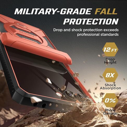 TONGATE 360° Spin Magnetic Stand for Z Flip 7 Case with Privacy Screen Protector, [Compatible with Magsafe] [Anti Spy] Full-Body Shockproof Samsung Galaxy Z Flip 7 Case with Hinge Protection, Black in Kuwait