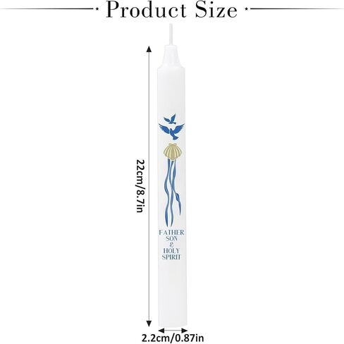 Baptism Candle - Baptismal Candles for Boys and Girls, Catholic Baptism Gift - Velas para Bautizo - Velas para Bautizo de Niño in Saudi Arabia