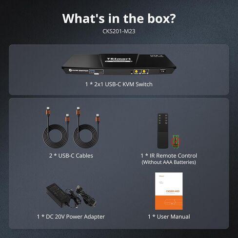 Tesmart 8K@60Hz HDMI KVM Switch 1 Monitor 4 Computers USB 3.0 ، KVM Switch 4 Port 4K@144Hz للألعاب ، مفتاح مفتاح Hotke in Kuwait