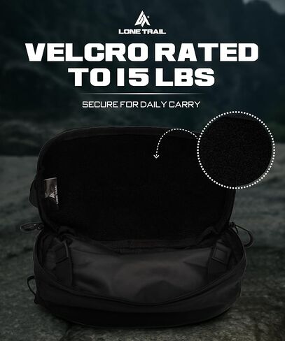 Lone Trail Subcompact مخفي Carry Fanny Pack للرجال | قابلة للتعديل CCW Fanny Pack للرجال المشي لمسافات طويلة والسفر ، والوصول السريع إلى جيوب الخلفية- حزم الخصر التكتيكية مع حزام رئيسي وقابل للتعديل بالكامل in Kuwait
