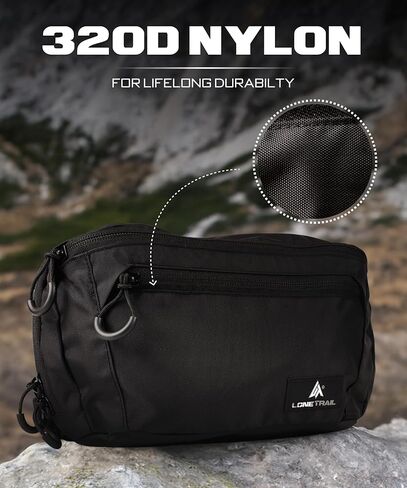 Lone Trail Subcompact مخفي Carry Fanny Pack للرجال | قابلة للتعديل CCW Fanny Pack للرجال المشي لمسافات طويلة والسفر ، والوصول السريع إلى جيوب الخلفية- حزم الخصر التكتيكية مع حزام رئيسي وقابل للتعديل بالكامل in Kuwait
