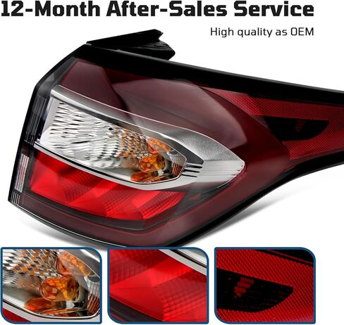 مصابيح خلفية متوافقة مع Ford Escape Kuga 2017 2018 2019 مجموعة مصابيح الفرامل الخلفية OE Factory Style المصابيح الخلفية (جانب السائق الأيسر) in Kuwait