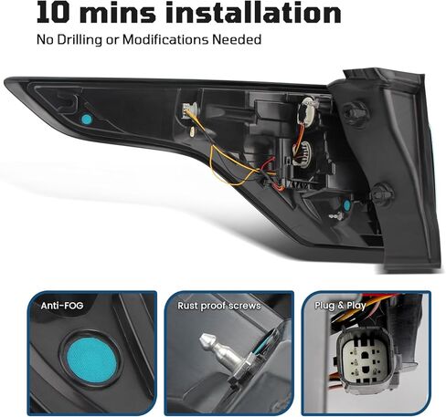 مصابيح خلفية متوافقة مع Ford Escape Kuga 2017 2018 2019 مجموعة مصابيح الفرامل الخلفية OE Factory Style المصابيح الخلفية (جانب السائق الأيسر) in Kuwait