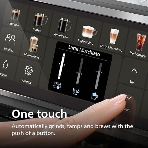 PHILIPS 5500 Series Fully Automatic Espresso Machine - LatteGo Milk System, Integrated Grinder, 20 Hot & Iced Coffee Pre-Sets, Quick Start, SilentBrew, 15-Bar Pressure, Black Chrome (EP5544/94) in Saudi Arabia
