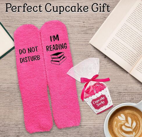 VICRAZY Book Lovers Gifts - Perfect Gifts for Book Lovers, Reading Socks For Readers and Bookworms, Ideal Presents for Readers, Funny Women Socks - Soft and Warm Material in Kuwait