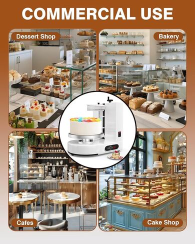 PYY Cake Decorating Machine - Automatic Cake Cream Spreading Machine for 4-12 Inch Cake Icing Machine 60-320 RPM with Graduated Scrapers in Saudi Arabia