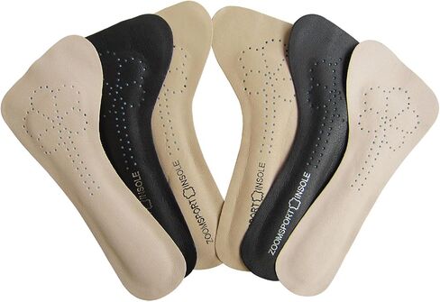 3 Pairs Self-Adhesive Lambskin Leather Shoe Insoles for Women Sandals and High Heels 3/4 Length Ultra-Thin Genuine Leather Inserts for Pointed Toes and Peep Toes in Kuwait