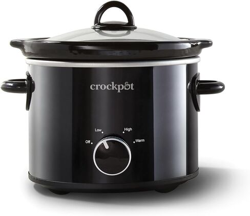 Crock-Pot Small 2.5 Quart Casserole Slow Cooker in White/Blue, Enjoy Eye-Catching Quick Meals, Durable and Compact in Saudi Arabia