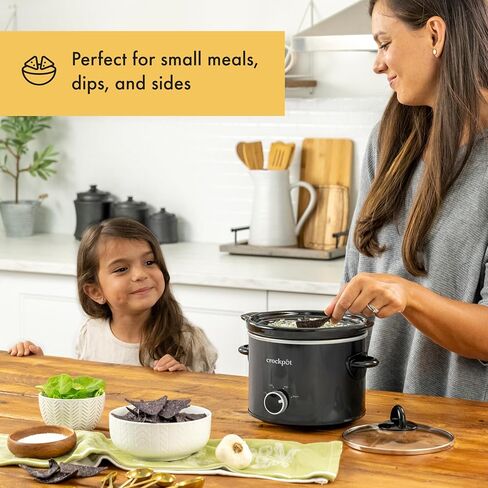 Crock-Pot Small 2.5 Quart Casserole Slow Cooker in White/Blue, Enjoy Eye-Catching Quick Meals, Durable and Compact in Saudi Arabia