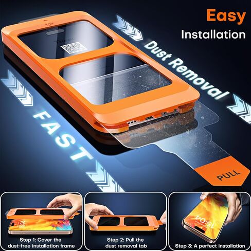 TOCOL for 6.3 Screen Protector 6.3 inch 9H Hardness Military Grade Shatterproof HD Clear Tempered Glass for Full Coverage Easy Installation 2 Pack in Saudi Arabia