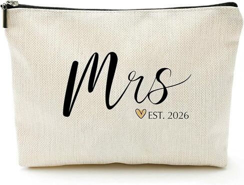 ancpeany Wedding Bridal Shower Gifts for Bride To Be 2025, Future Mrs Makeup Bag, Bachelorette Party favors Accessories, Wifey Engagement Gifts for Women, Small Cosmetic Travel Pouch in Kuwait