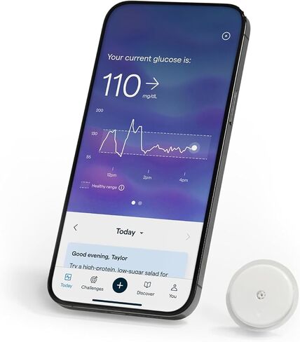 جهاز مراقبة الجلوكوز المستمر (CGM) والتطبيق من Lingo (عبوة من قطعتين). صنع بواسطة أبوت. تعرف على تأثير ما تأكله. جهاز استشعار بيولوجي واحد من Lingo يدوم لمدة تصل إلى 14 يومًا*. مصمم لجهاز iPhone 11 أو الإصدارات الأحدث. الولايات المتحدة فقط. in Saudi Arabia