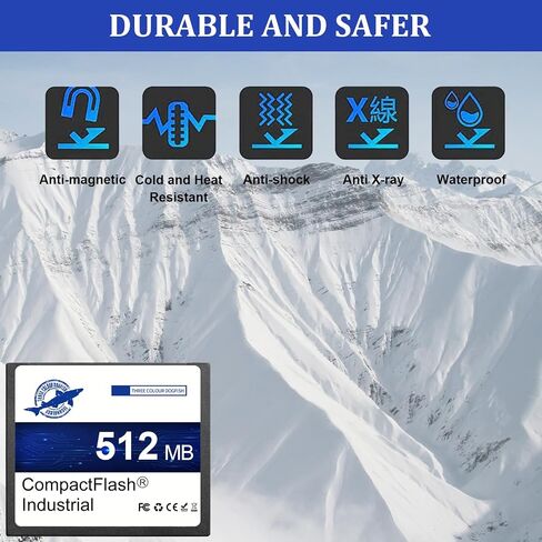 Dogfish 2 Pack 512MB Compact Flash Card High Perforture Industrial CF Type I Card FAT16 للمعدات الصناعية والكاميرات الرقمية القديمة in Saudi Arabia