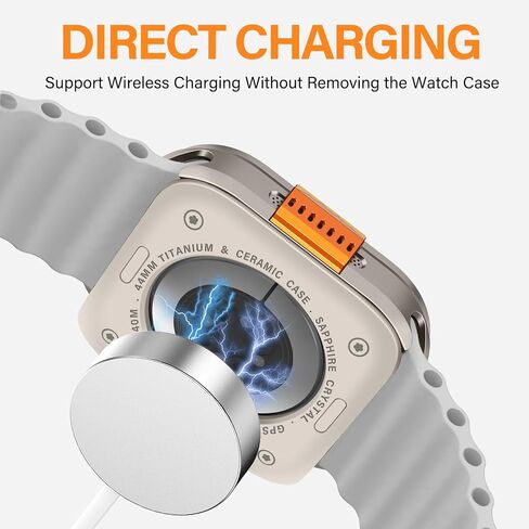 2 في 1 علبة معدنية متوافقة مع Apple Watch Ultra 2/Ultra 49mm ، المصد المعدني الواقي الوعرة مع الغطاء الخلفي لـ IWatch 49mm ، التيتانيوم الطبيعي in Kuwait