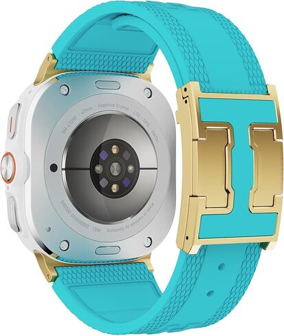نطاقات سيليكون رياضية متوافقة مع Samsung Galaxy Watch Band Ultra Band (2025/2024) 47 ملم للنساء ، السيليكون الناعم مع حزام بديل للمشبك المغناطيسي لـ Galaxy Watch Ultra in Kuwait