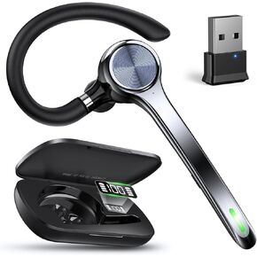 سماعة رأس Bluetooth ، سماعة أذن لاسلكية مع ميكروفون لإلغاء الضوضاء الصوتية ، ودعم 500 مللي أمبير في الساعة وقت الحوار 72 ساعة ، سماعات خالية من اليدين مع زر كتم الصوت للهواتف المحمولة الشاحنة in Kuwait