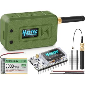 2 Set ESP32 LoRa V3 Module Board with 915 MHz Antenna + 3000mAh Battery + Case - Integrated WiFi Blue Tooth SX1262 CP2102 0.96" OLED Display Type C for Ar duino Lora Meshtastic IoT (N35, Green) in Saudi Arabia