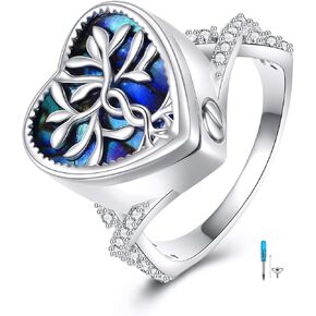 خاتم الجرة للرماد من الفضة الاسترليني Claddagh/Lotus Ring Cremation Jewelry هدايا مقاس 7 للنساء in Kuwait