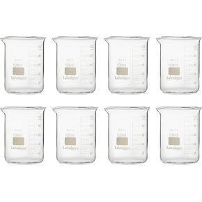 Labnique Borosilicate 3.3 Glass Griffin Beaker, Low Form with Printed Graduation, Double Boxed, 500ml (Pack of 8) in Saudi Arabia