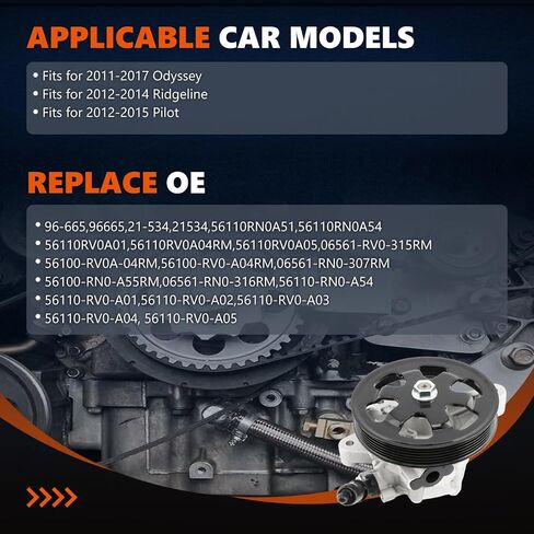 21-5168 مضخة توجيه كهربائية مع بكرة، تناسب 1998 1999 2000 2001 2002 Corolla 1.8L، 1998-2002 Prizm 1.8L، مضخة مساعدة الطاقة ذات الجودة الأصلية، استبدل OE 443200 in Saudi Arabia